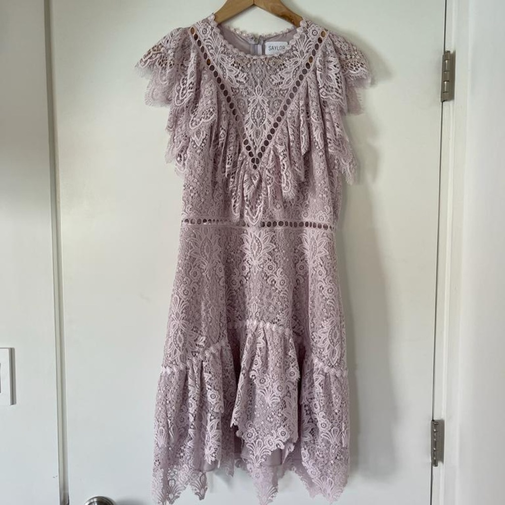 Saylor purple lace dress